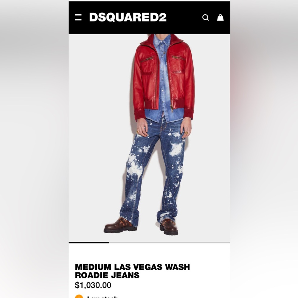 Dsquared 2 man jeans paint splatter .
